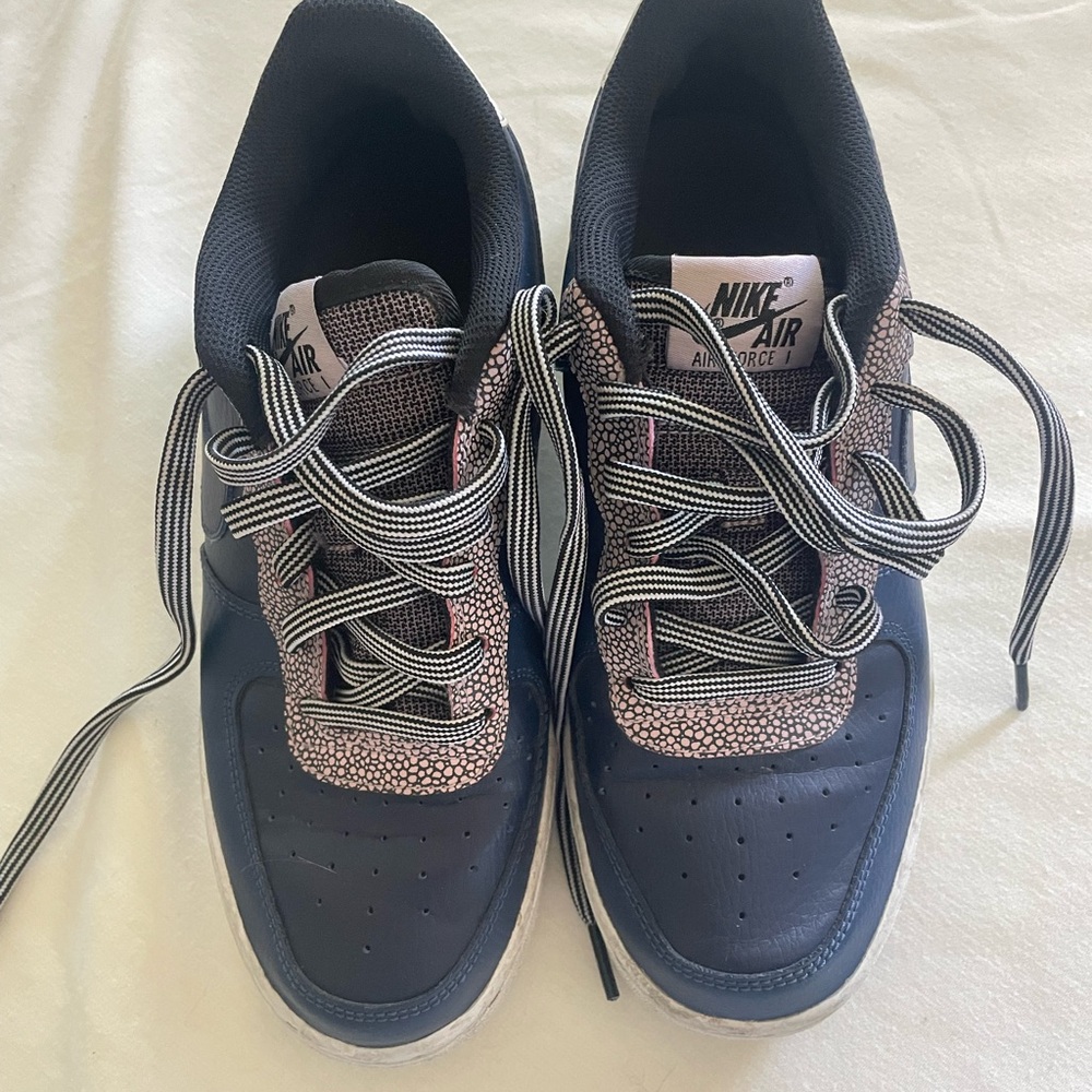 Nike Air Force 1 Low Navy with Pink Accents